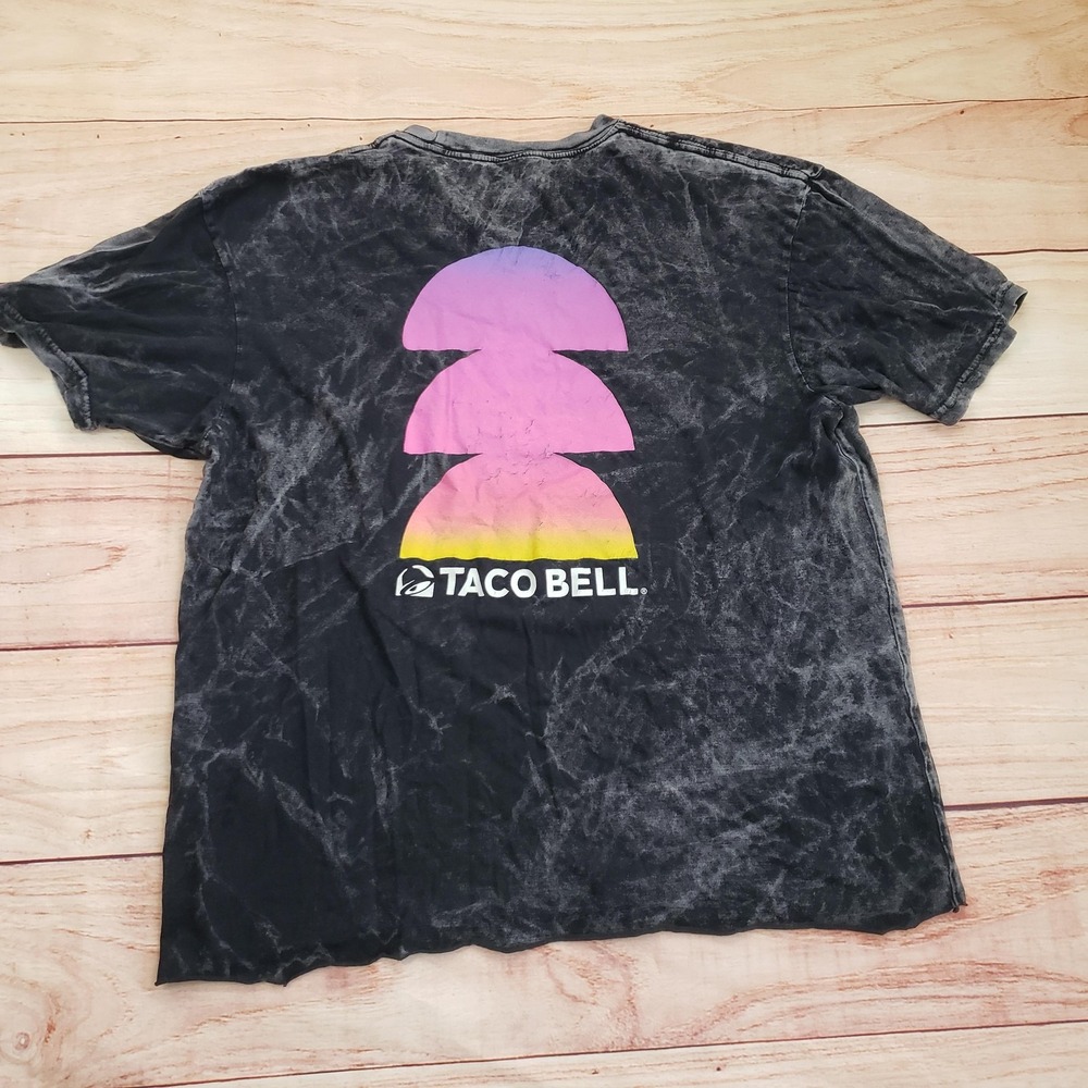Taco Bell Shirt Mens XL Black Tie Dye‎ Tacos The Next Chapter Promo Graphic Tee